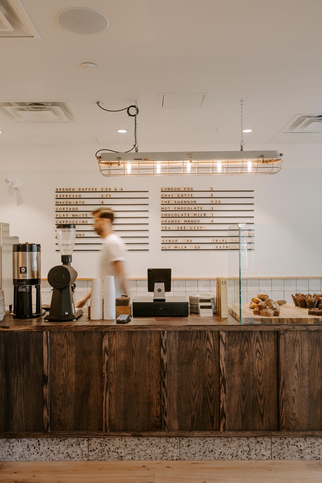 Behind the counter at The Cannon