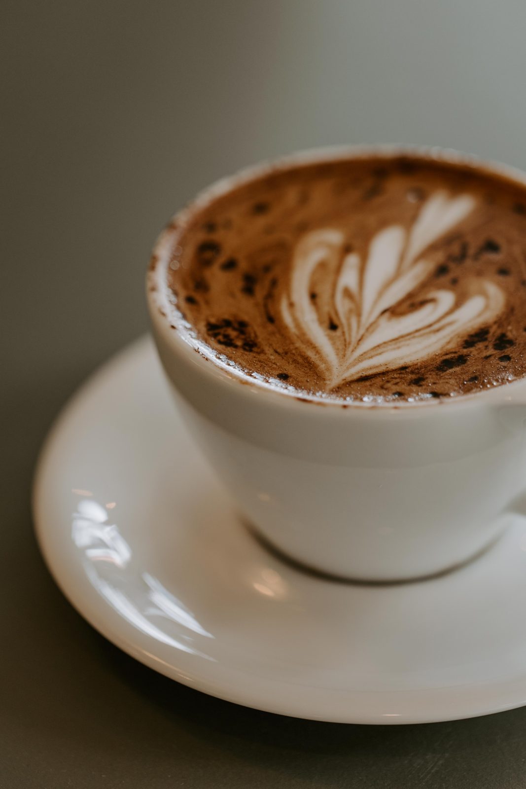 Latte art close-up