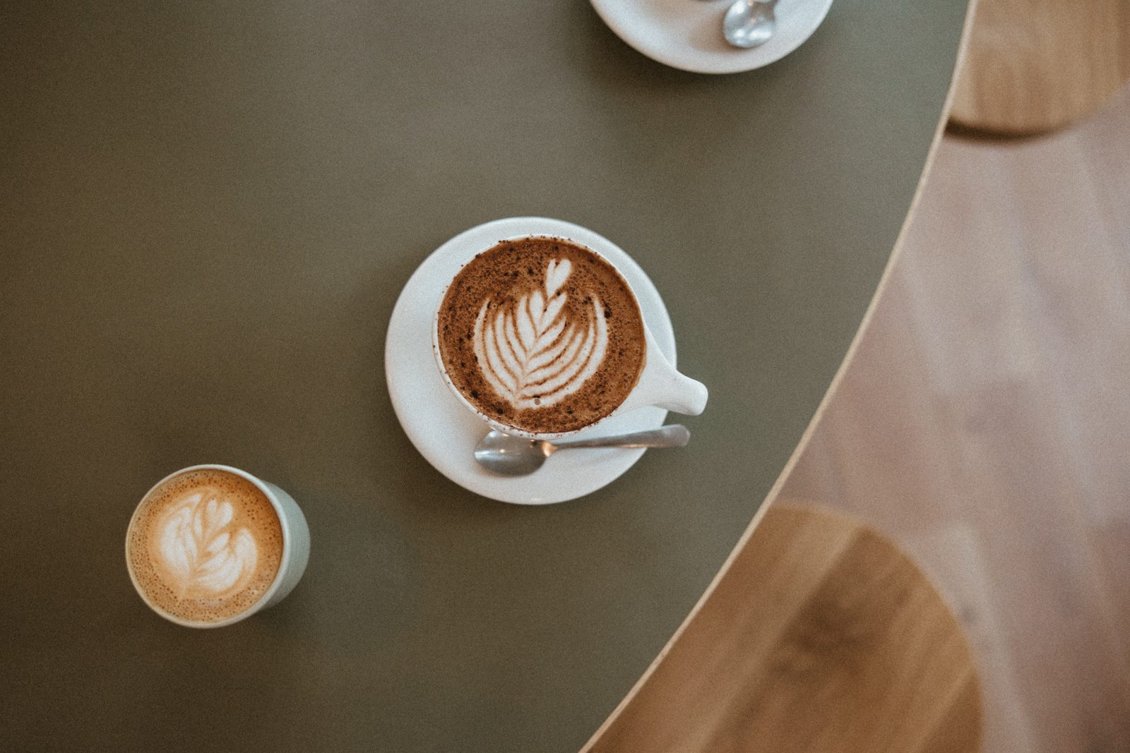 Lattes on the sage table